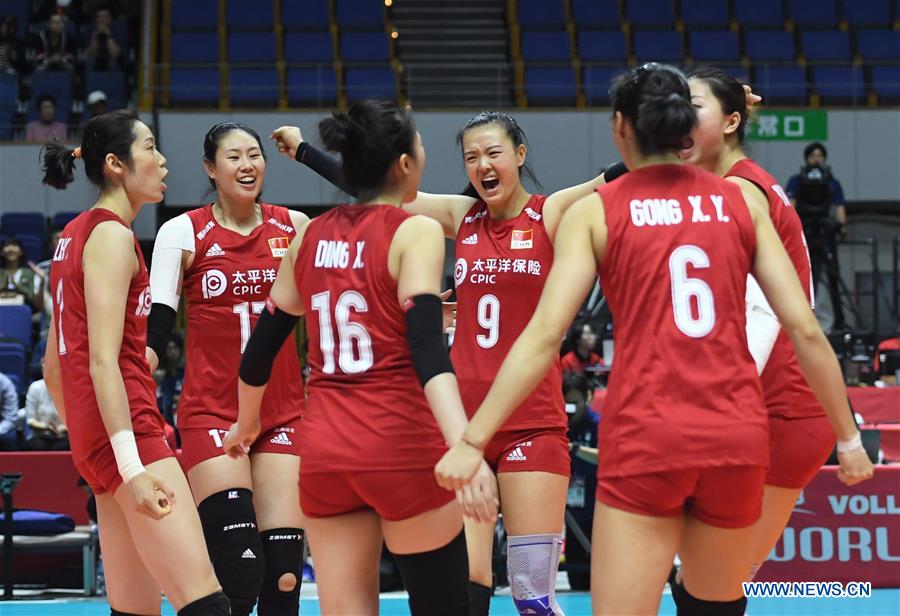 (SP)JAPAN-SAPPORO-VOLLEYBALL-WOMEN'S WORLD CUP-CHN VS BRA