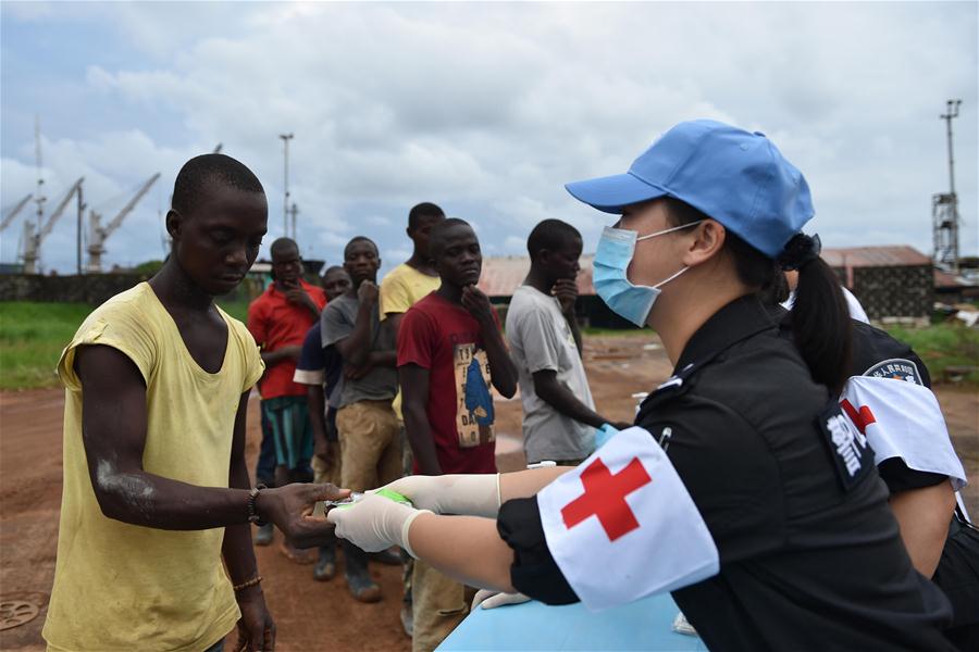 （國際）（2）駐利比利亞維和防暴隊為當地民眾開展義診活動