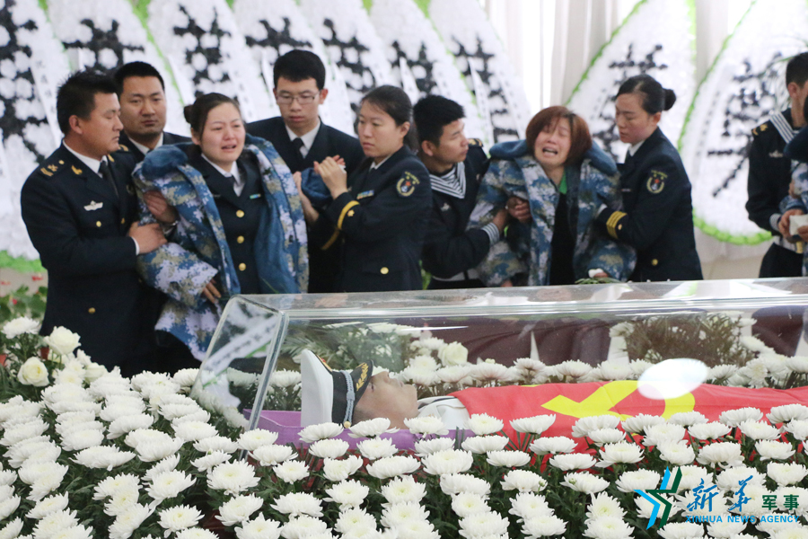 張超烈士遺體告別儀式現(xiàn)場(chǎng)。