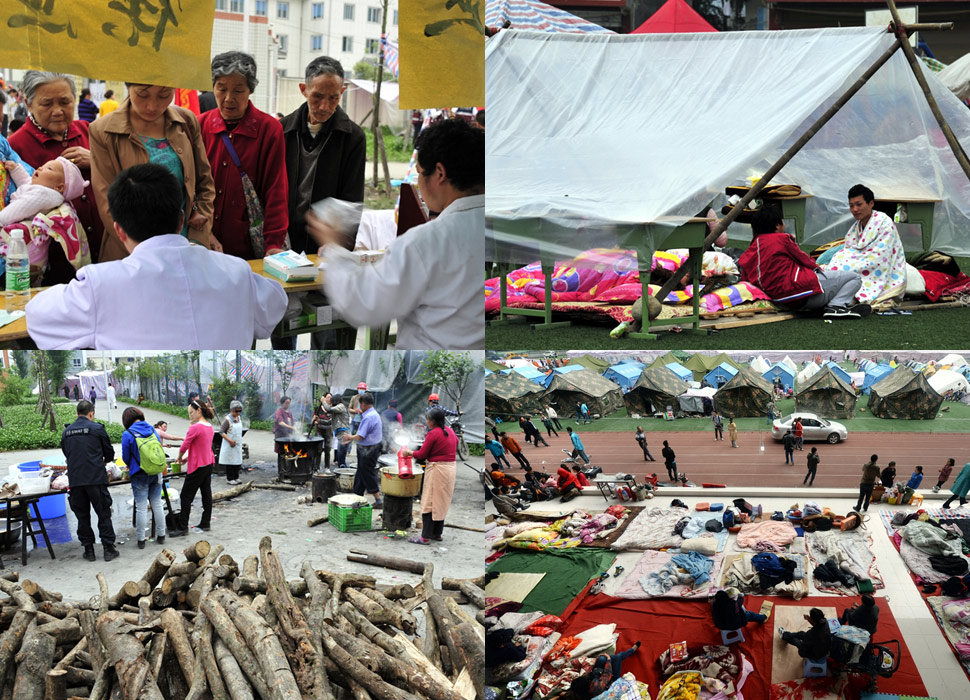 攜手面對暫時的困難&mdash;雅安地震部分災(zāi)民安置點實況