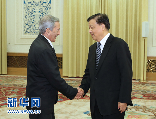 6月21日，中共中央政治局常委、中央書記處書記劉云山在北京會(huì)見古共中央書記處書記、國際關(guān)系部部長巴拉格爾率領(lǐng)的古巴共產(chǎn)黨代表團(tuán)。新華社記者馬占成攝