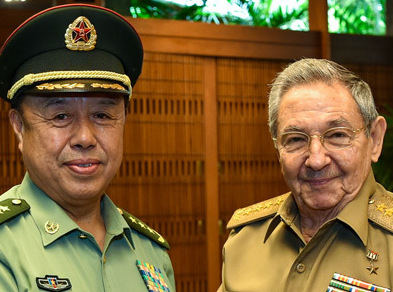 勞爾&middot;卡斯特羅會見范長龍