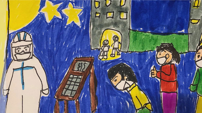 一筆一畫！童心致敬抗疫英雄