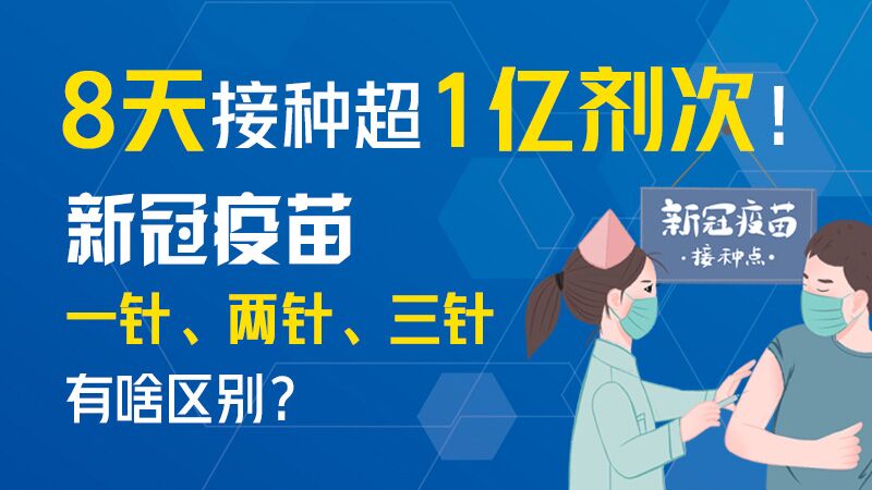 8天接種超1億劑次！新冠疫苗一針、兩針、三針有啥區(qū)別？