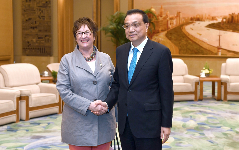 李克強(qiáng)會見德國總理特別代表、經(jīng)濟(jì)和能源部長齊普里斯
